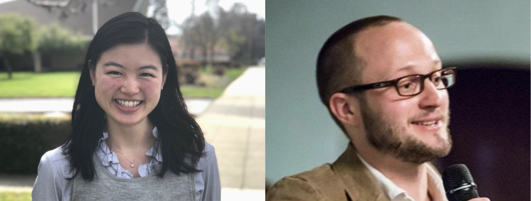 headshots of Ted Grudin and Stefie Gan